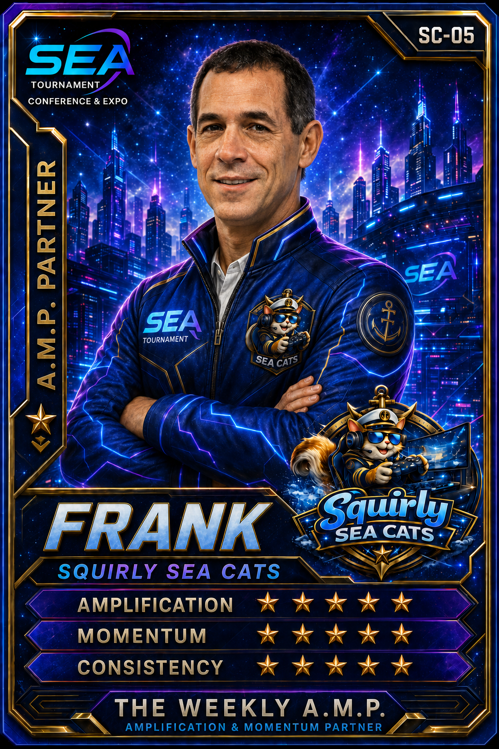 Frank player card front