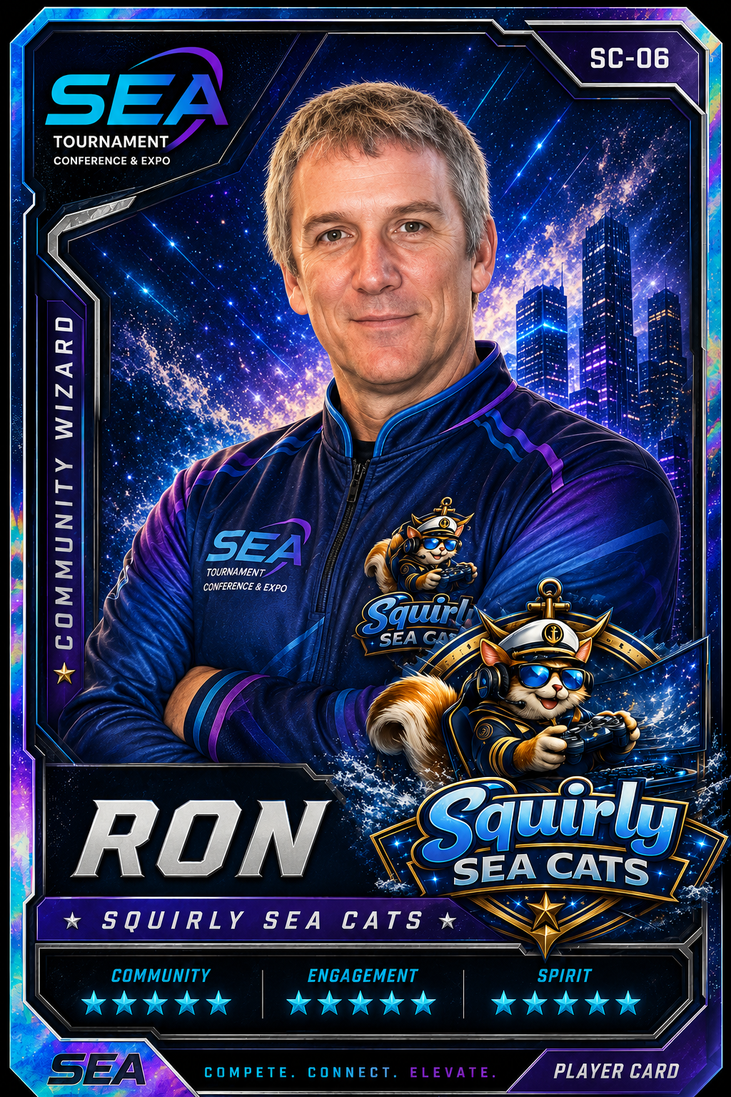 Ron player card front